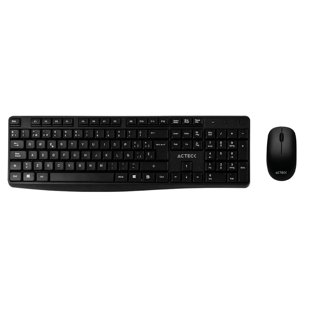 Kit Inalámbrico ACTECK KT25 - Estándar, Negro, Conectividad: Inalámbrica, Teclas: 105, 2 botones + scroll Kit Inalámbrico ACTECK KT25 - Estándar, Negro, Conectividad: Inalámbrica, Teclas: 105, 2 botones + scroll
